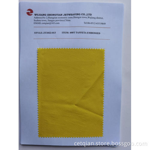 100% Polyester 400t Taffeta Embossed